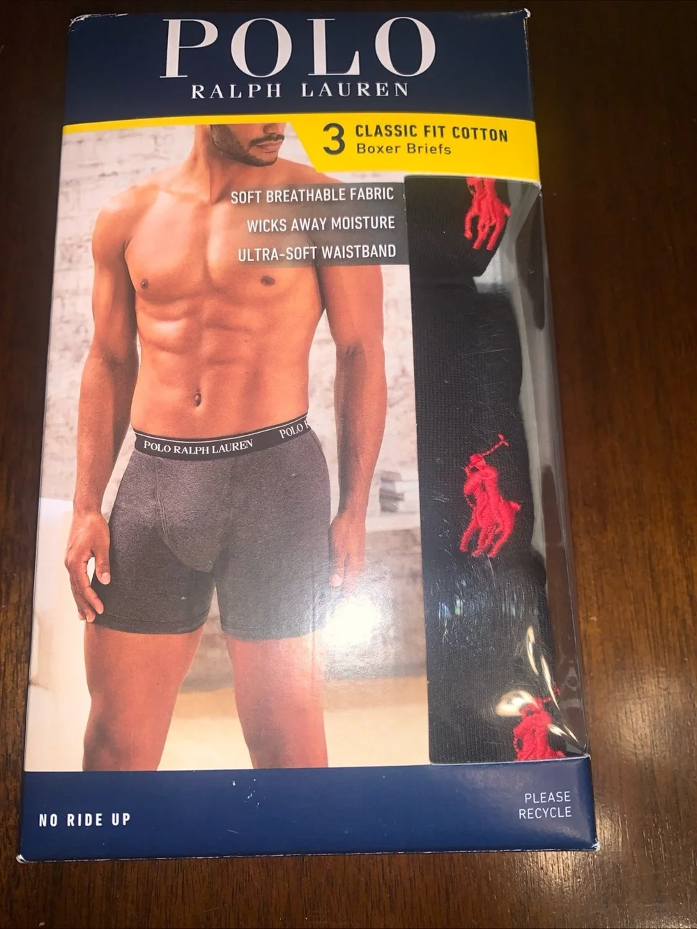 Polo Ralph Lauren Classic Fit Cotton Boxer Briefs Sz M Black 3 Pack NET